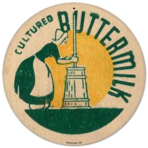 Butter Milk- Round Shape Tin Signs/Wooden Signs - 30*30CM