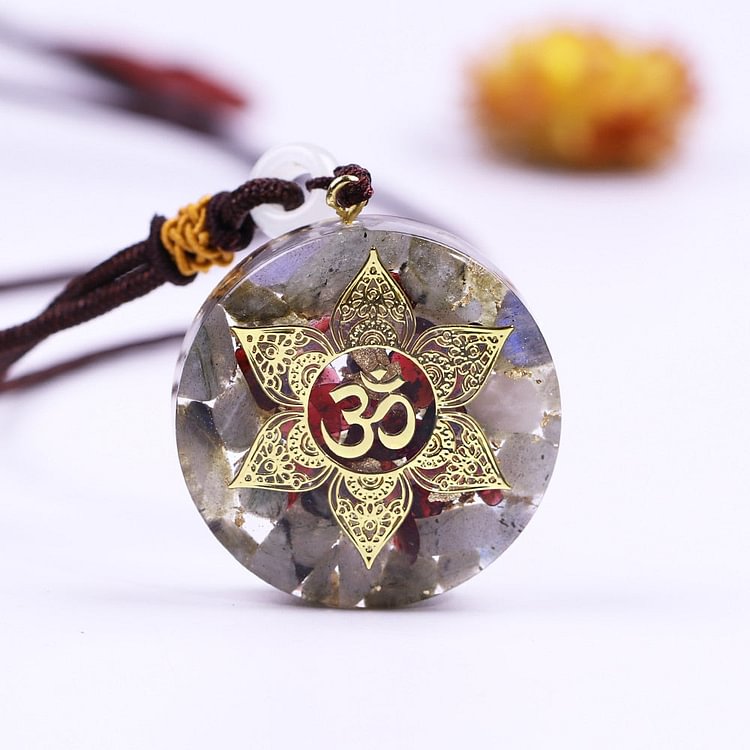 YOY-Orgone Pendant- Garnet Necklace