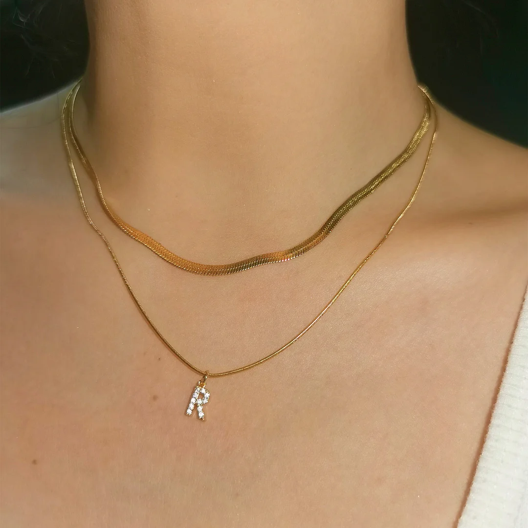 【Be Mine】26 Letters Kendall Style Layered Necklace
