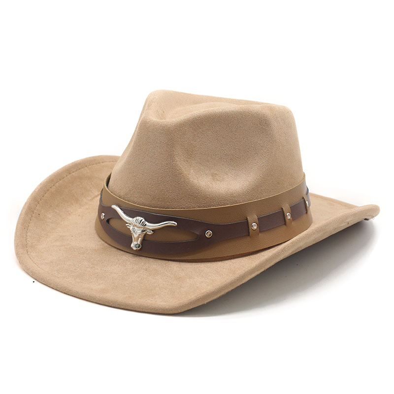 Simple belt and suede felt hat