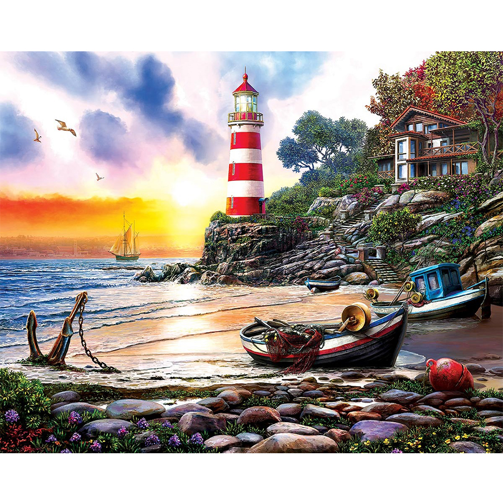 Seaside Lighthouse - Round/Square Drill Diamond Painting - 50*40CM, Square diamond 40*50cm, 501 Original
Seaside Lighthouse - Round/Square Drill Diamond Painting - 50*40CM, Square diamond 40*50cm, 501 Original