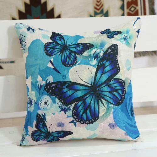 Butterfly Pattern Square Pillow Case