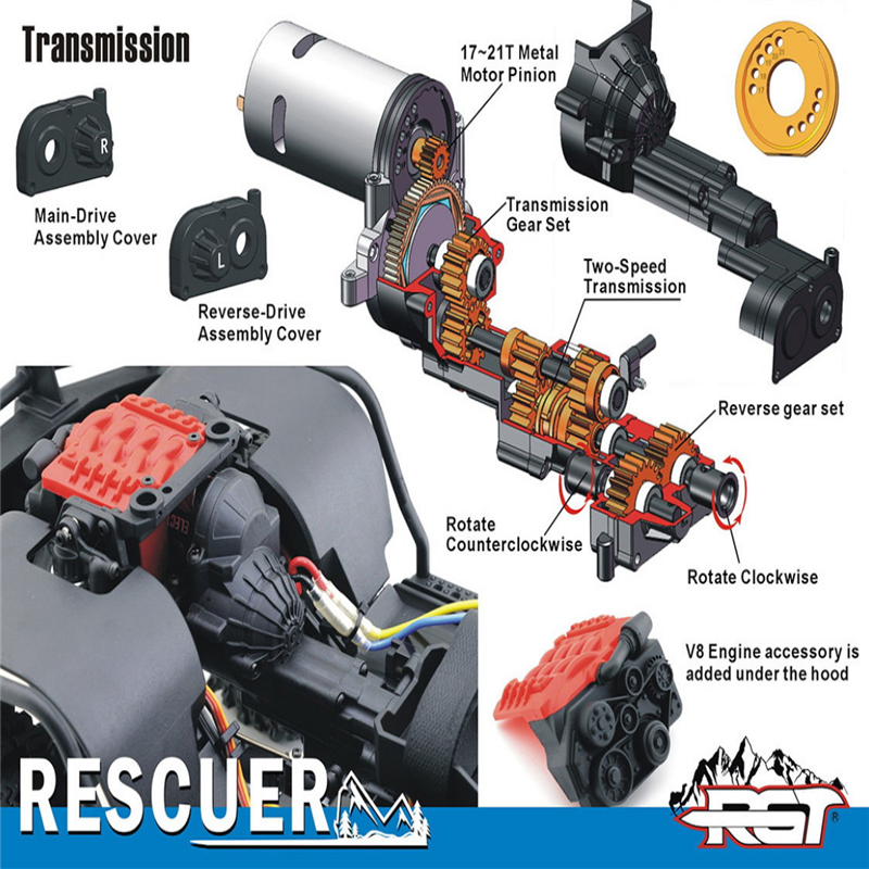 Rgt Ex Rescuer Realistic Crawler Wd Real Hard Core R C Off