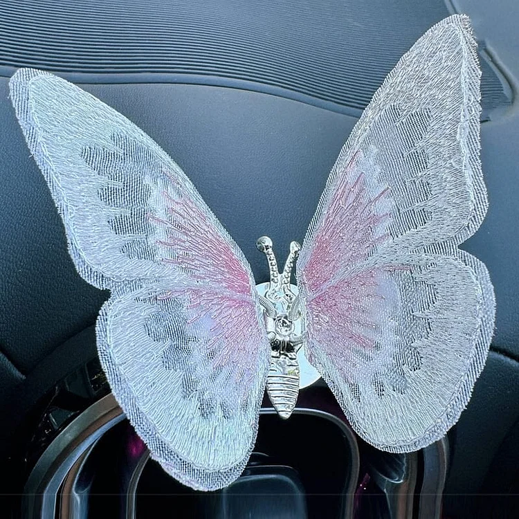 (🔥HOT SALE NOW - Last Day 50% OFF) -🦋Embroidery Fragrance Butterfly Decoration🚗🦋