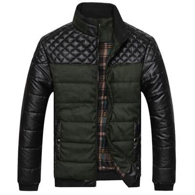 Men's Jackets and Coats 4XL PU Patchwork Designer Jackets Men Outerwear Winter Fashion Male Clothing