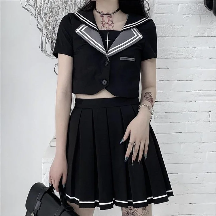 Gothic Harajuku Sailor Goth Set SP16586