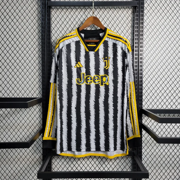 Juventus Home Shirt Kit Long Sleeve 2023-2024