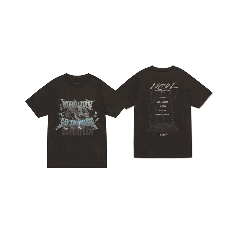 2025 SEVENTEEN WORLD TOUR [NEW_] IN U.S TOUR ROUTING T-SHIRT