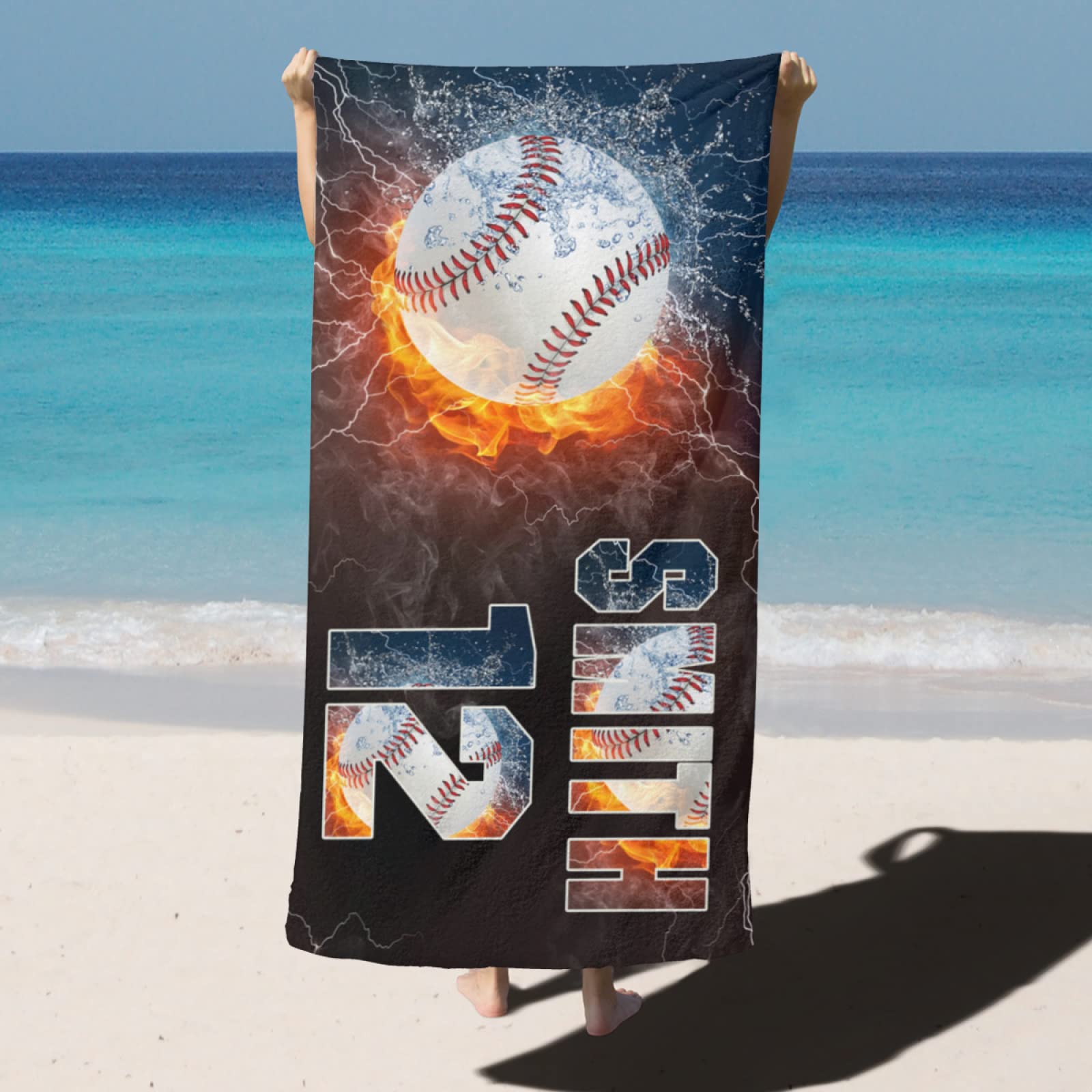 Personalized Softball Beach Towel For Summer&BeachDYTowel250