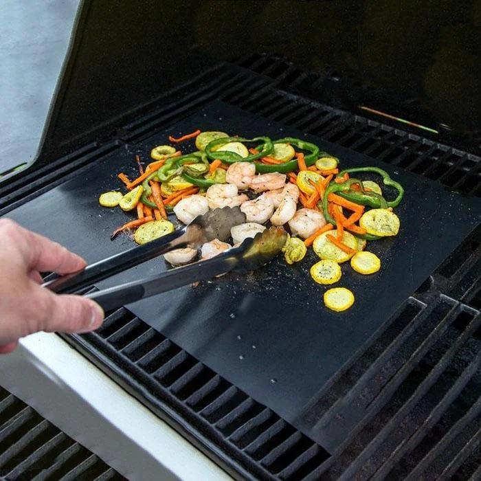 2-Pack: BBQ Reusable Non-Stick Heat-Resistant Grilling Mats