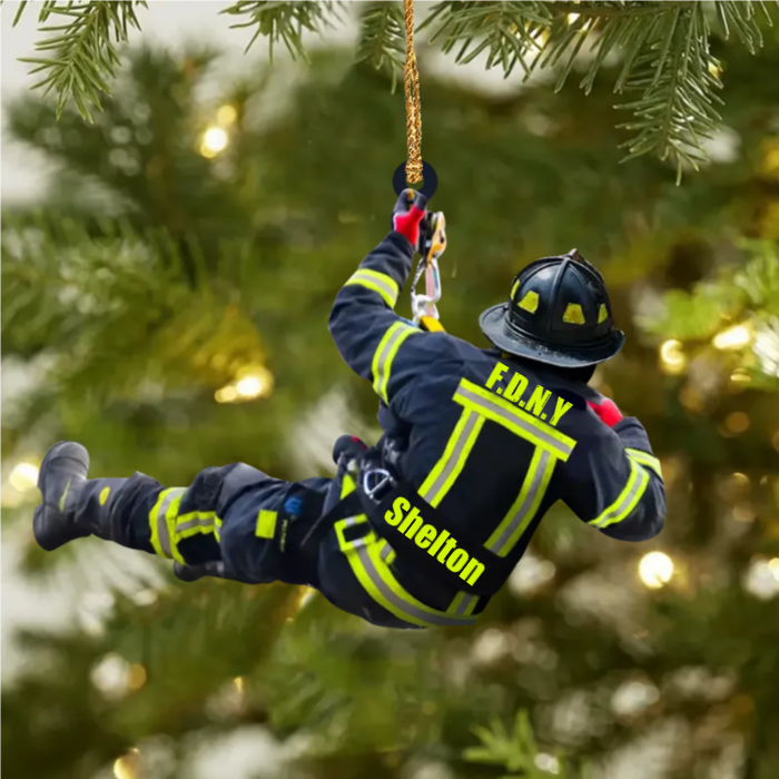 Personalized Firefighter Christmas Ornament 4