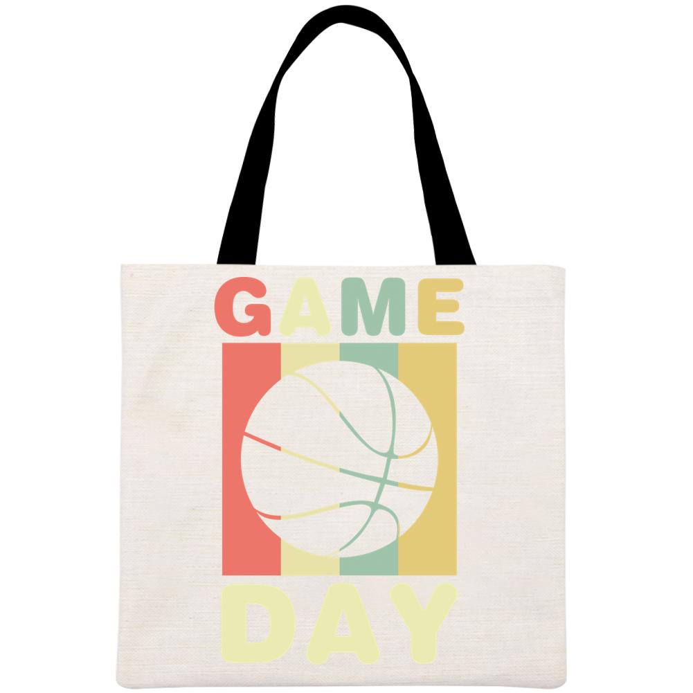 Game day retro Printed Linen Bag-Guru-buzz