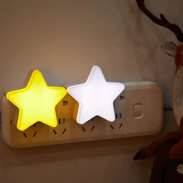 4-Pack Kids LED Plug-In Star Night Light Sensor socialshop