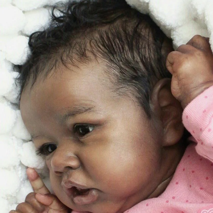 Realistic Life Like African American Black Reborn Baby Dolls Girl, Preemie Weighted Silicone Toddler Babies Doll with Rooted Hair 12'' Chaya -Creativegiftss® - [product_tag] RSAJ-Creativegiftss®