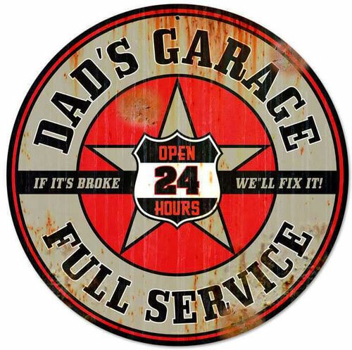 Service- Round Shape Tin Signs/Wooden Signs - 30*30CM