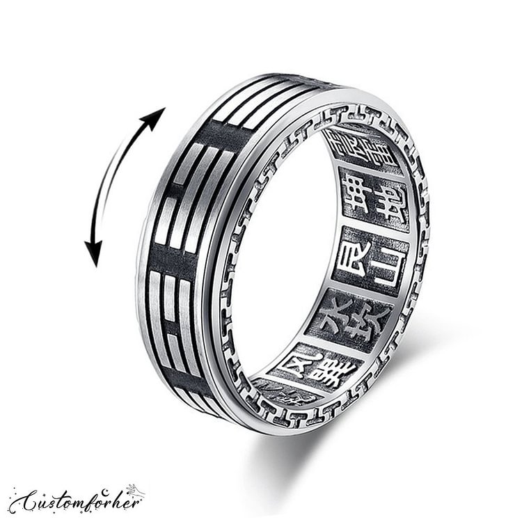 Tai Chi Titanium Steel Rotation Anxiety Ring