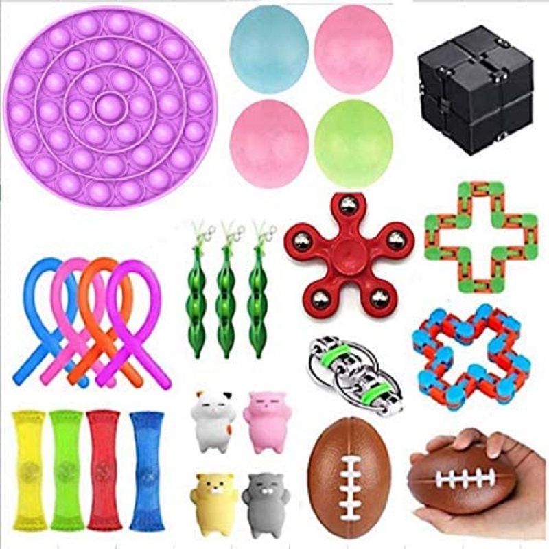 28xFidget Sensory Toys Set Stress Reliever Squeeze Antistress for Kid Adult, 501 Original
28xFidget Sensory Toys Set Stress Reliever Squeeze Antistress for Kid Adult, 501 Original