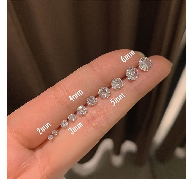 Rhinestone Sterling Silver Stud Earring (various designs) E818