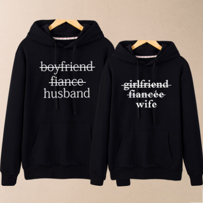 Black/Grey Couples Hoodie Jumper SP13361