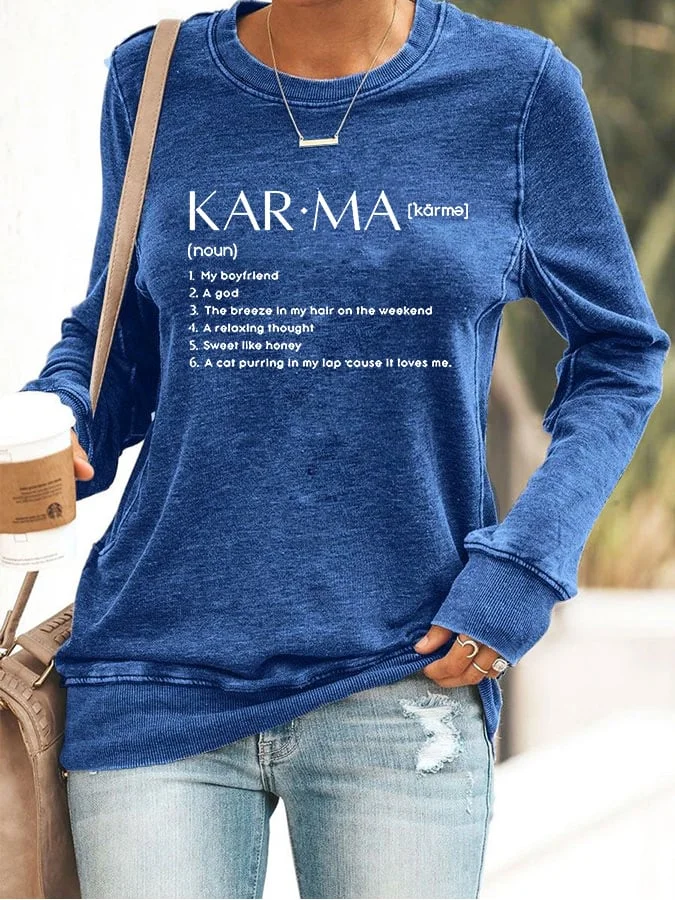 Women'S Taylor's Karma Print Long-Sleeved Sweatshirt