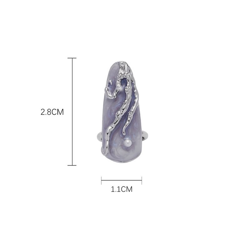 Pearl Light Purple Nail Ring