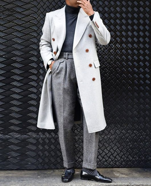 Solid Button Casual Lapel Collar Trench Coat