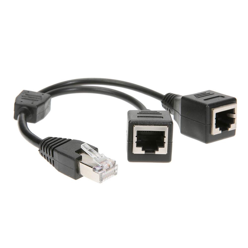 DSL Network RJ45 Male to 2 Female Splitter Adapter Connector Cable Black, 501 Original
DSL Network RJ45 Male to 2 Female Splitter Adapter Connector Cable Black, 501 Original