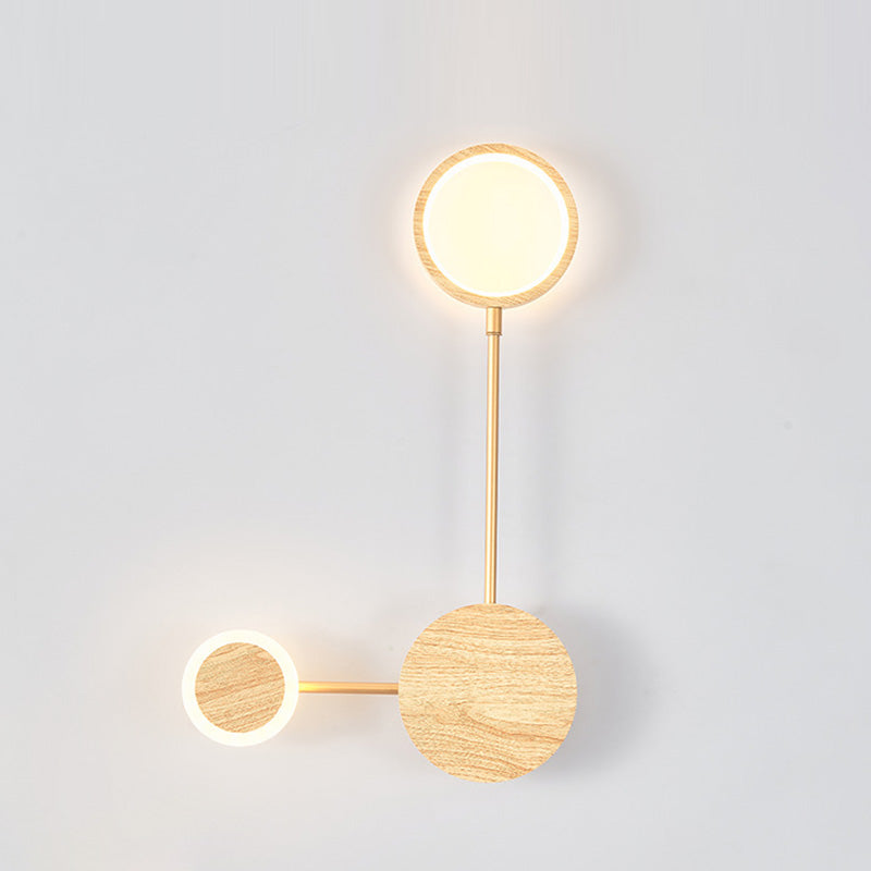 Contemporary Nordic Round Iron Acrylic LED Wall Sconce Lamp For Living Room