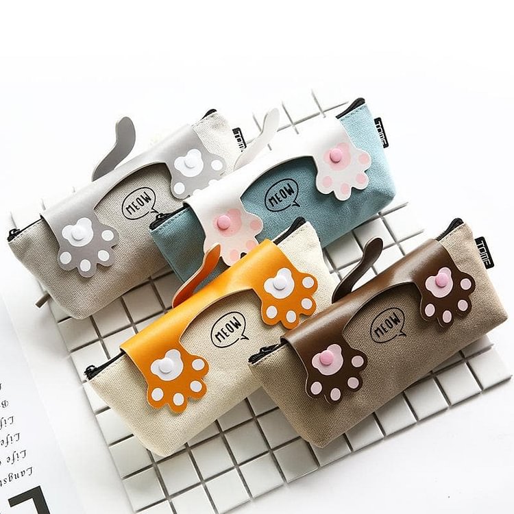 4 Colors Kawaii Cat Paw Pencil Case SP1812630