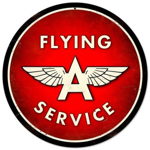 Flying Service- Round Shape Tin Signs/Wooden Signs - 30*30CM