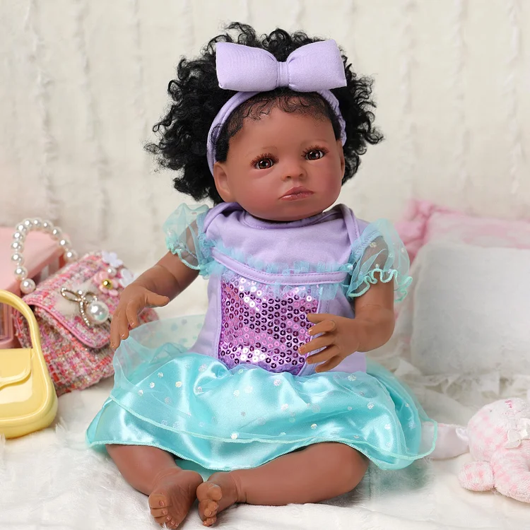 African American Reborns Babeside 20 Smiling Baby Black Reborn Girl Laney