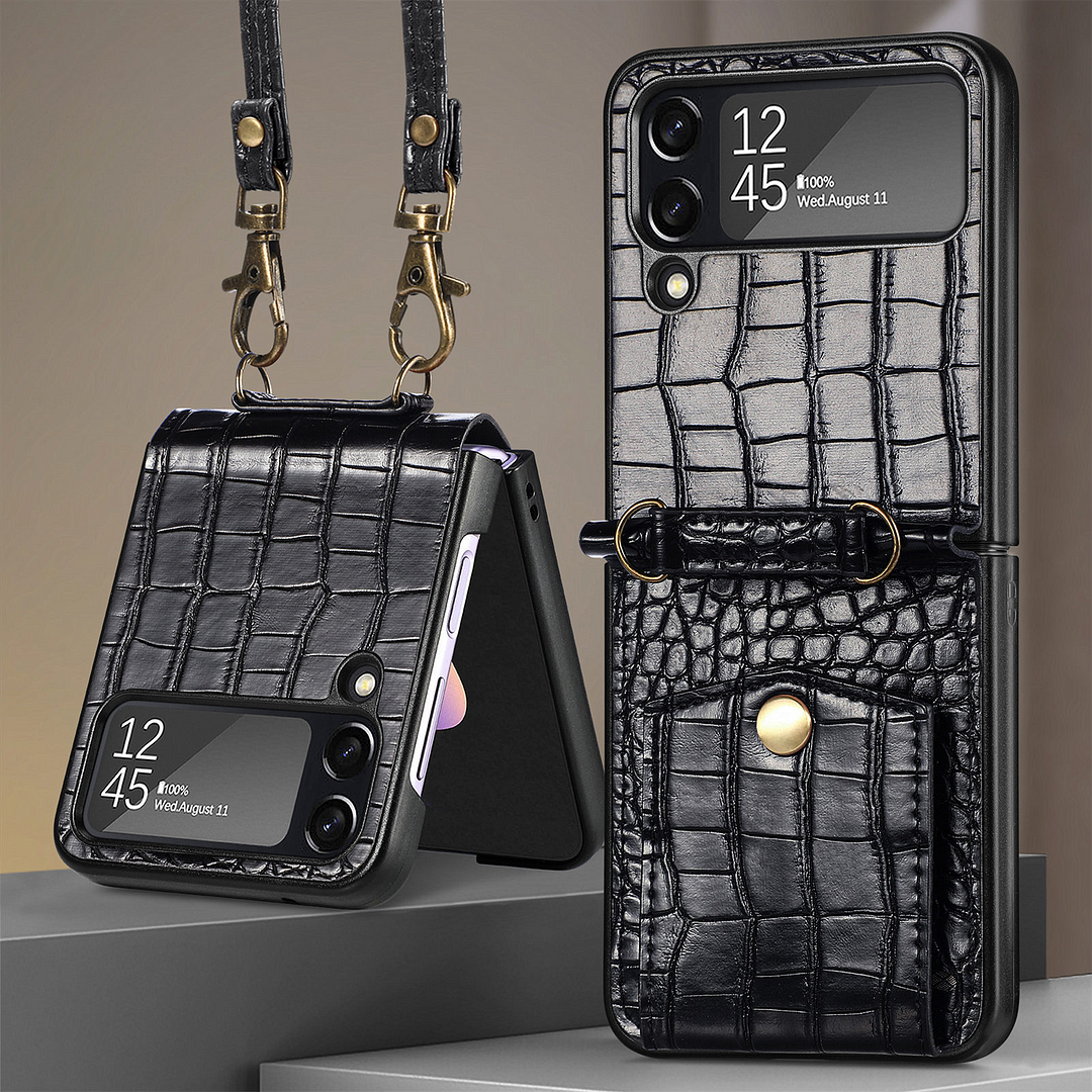 Samsung Crocodile Pattern Long Lanyard Mobile Phone Case