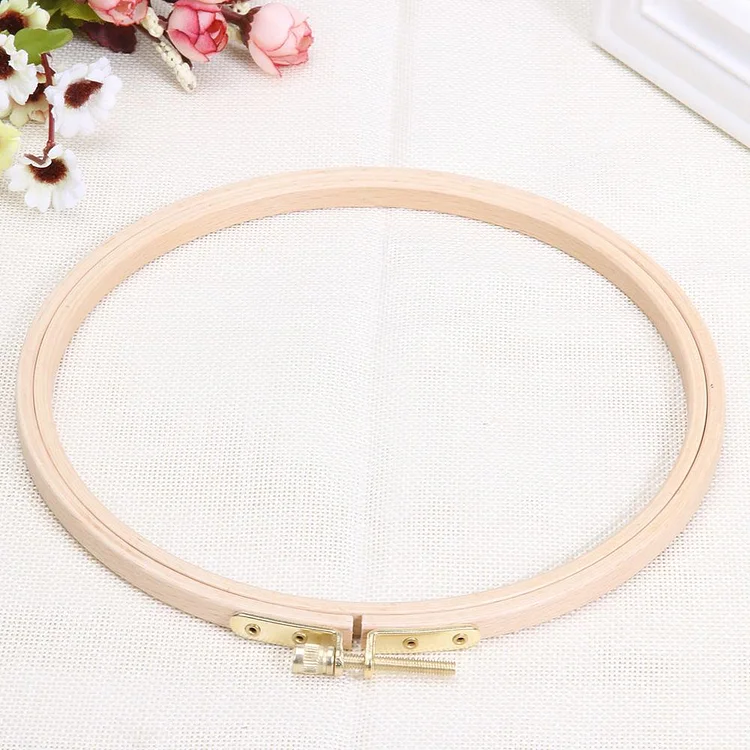 DIY Wooden Cross Stitch Frame Needlework Hoop Ring Embroidery Tool 21cm（8.27 in）