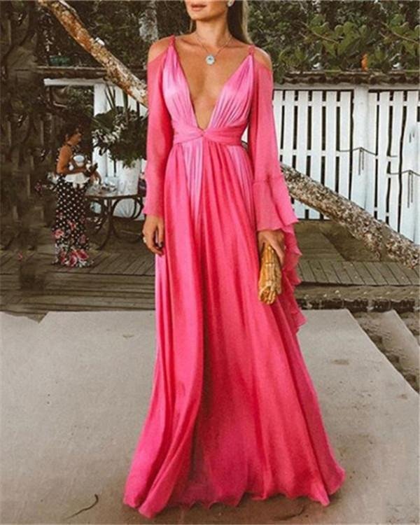 elegant sexy v neck fashion evening maxi dresses p114430