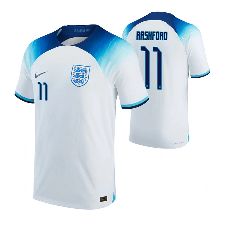 England Marcus Rashford 11 Home Shirt Kit World Cup 2022