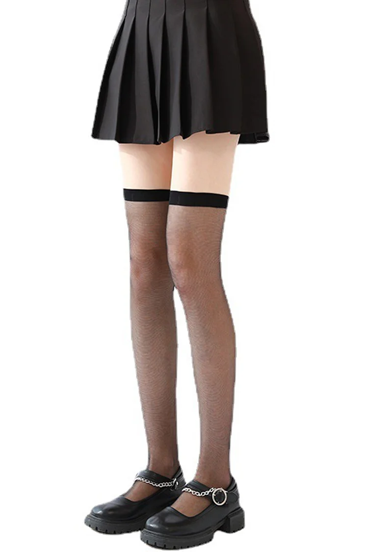 Gothic Black Party Ultra-thin Over The Knee Stockings