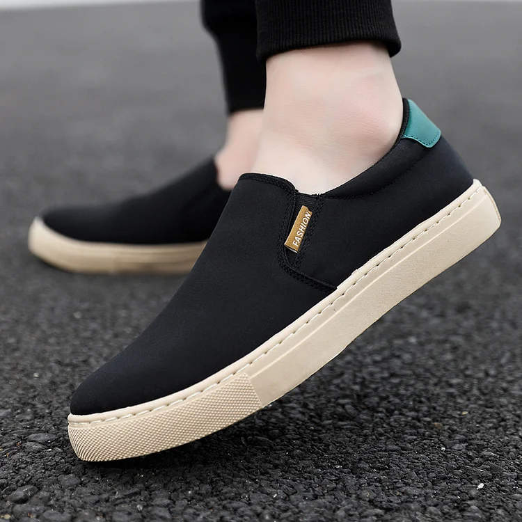 Men's Casual Canvas Solid Slip On Shoes
