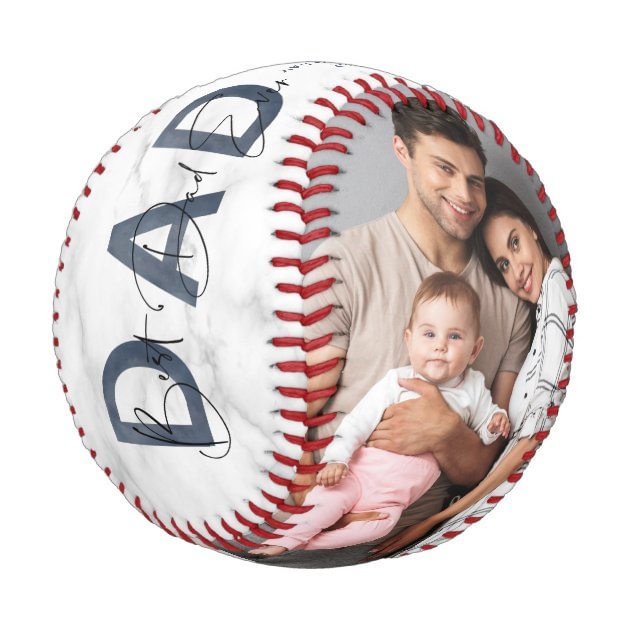 Personalized Dusty Blue Photo Baseball Emblem Design Baseball Gifts For Baseball Lovers Father's Day Baseball Gifts for Dad,Son,Grandpa