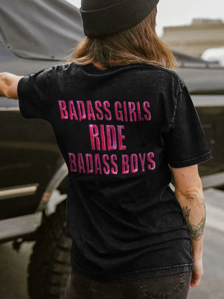 Badass Girls Ride Badass Boys T-shirt - Devcarry