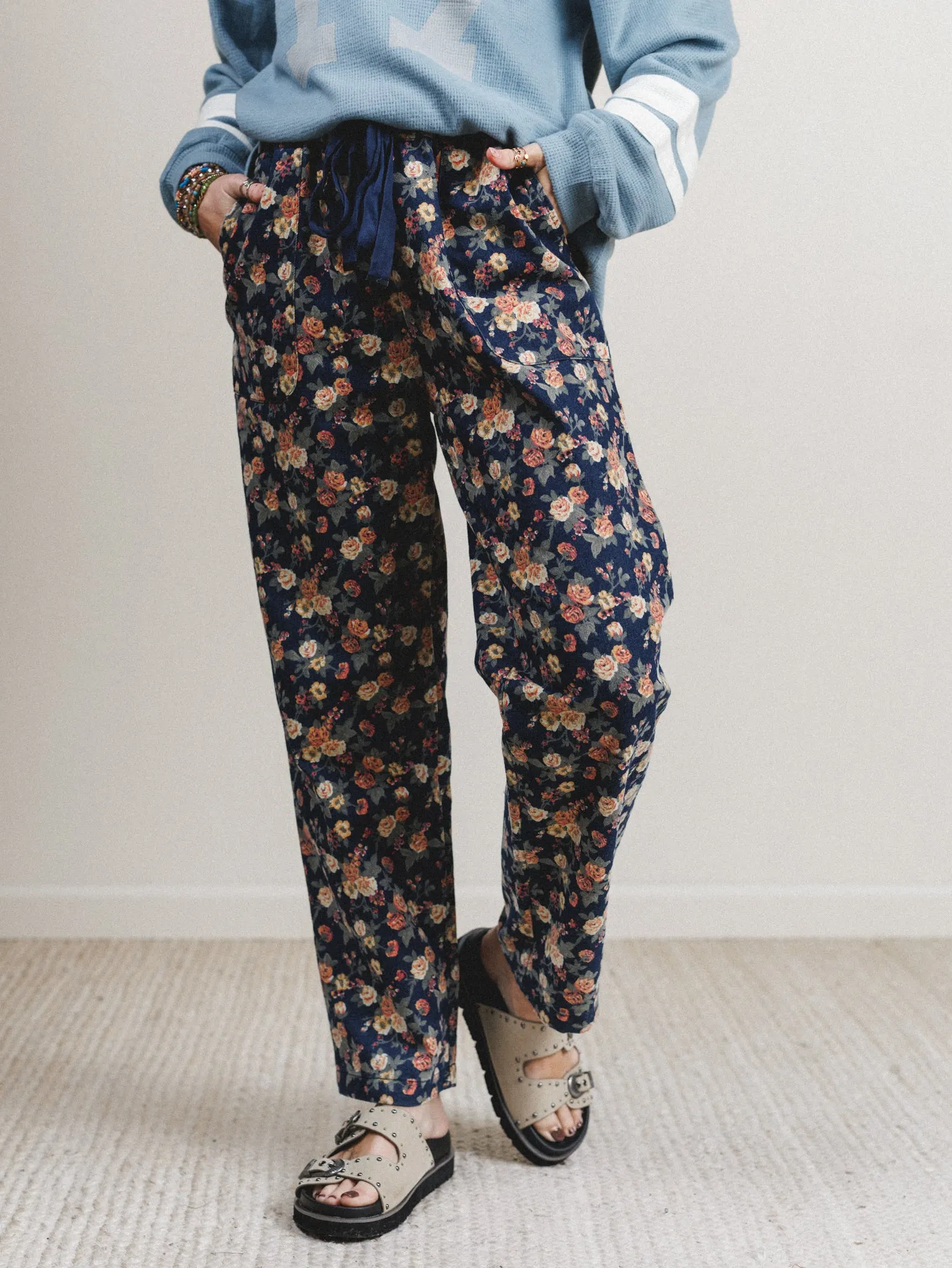 Flower Patch Jeans - Denim