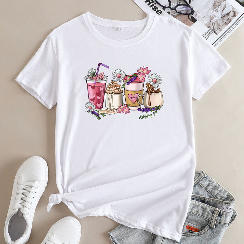 Coffee Flower Women's Cotton T-Shirt | ARKGET
