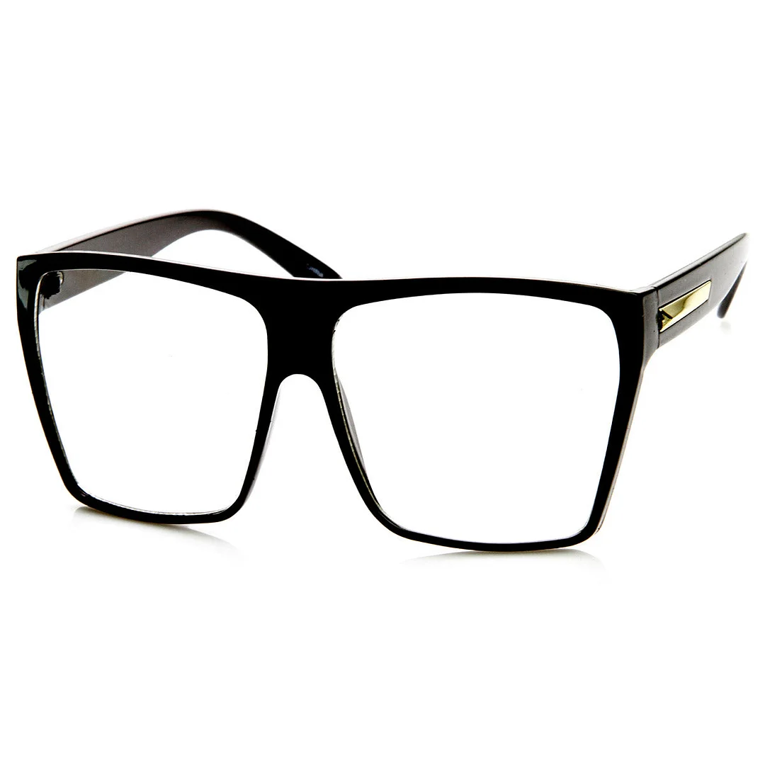 Large Oversized Retro Fashion Clear Lens Square Glasses