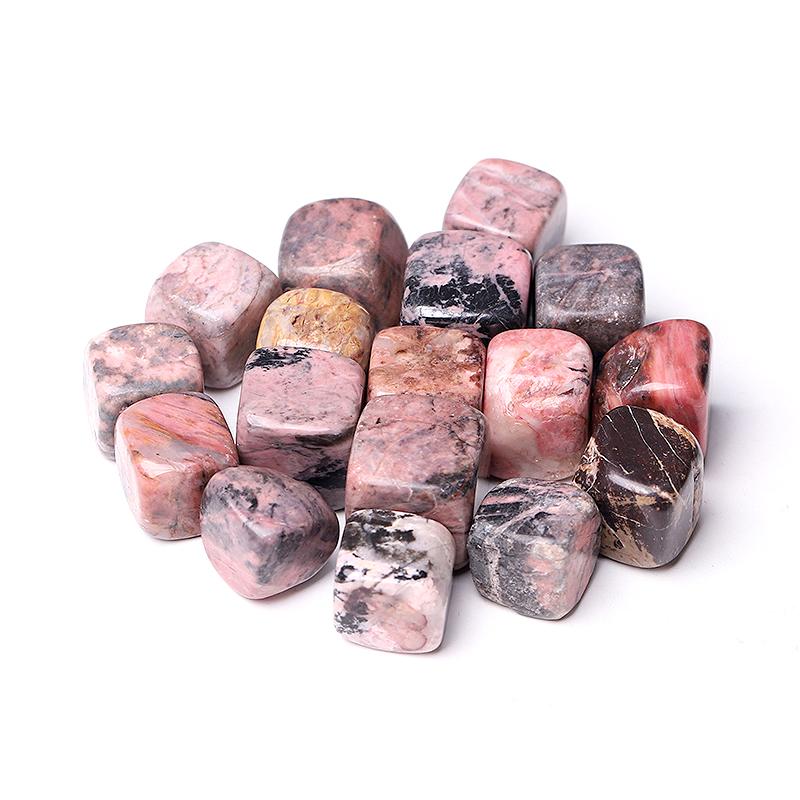 0.1kg 20mm-25mm Rhodonite bulk tumbled stone Cubes Crystal wholesale  suppliers