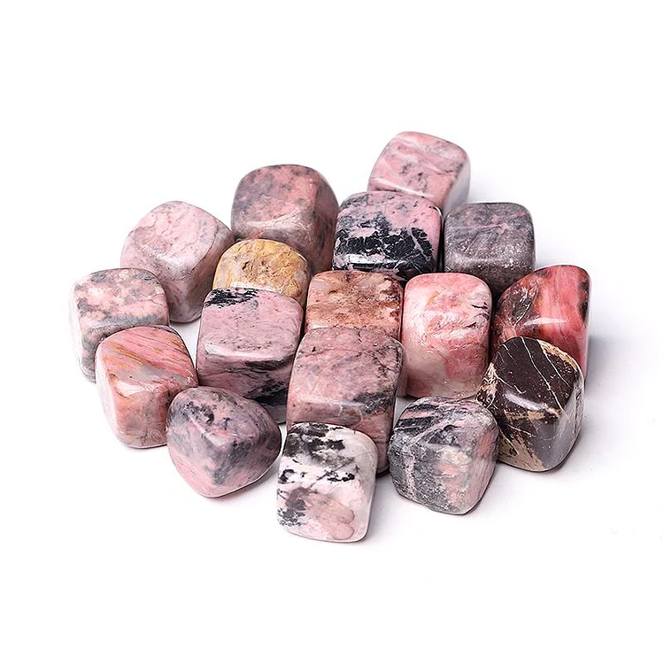 0.1kg 20mm-25mm Rhodonite bulk tumbled stone Cubes