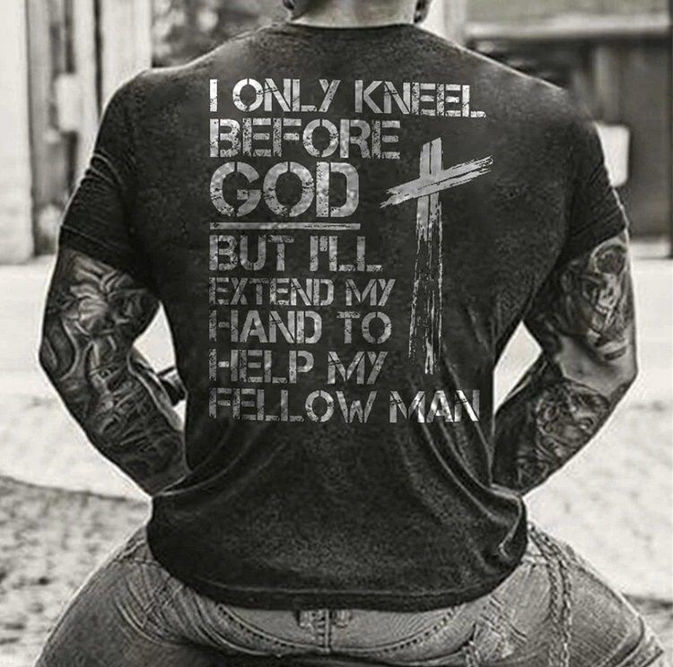 BrosWear Men's Street Style Slogan Casual Short Sleeve T-Shirt
