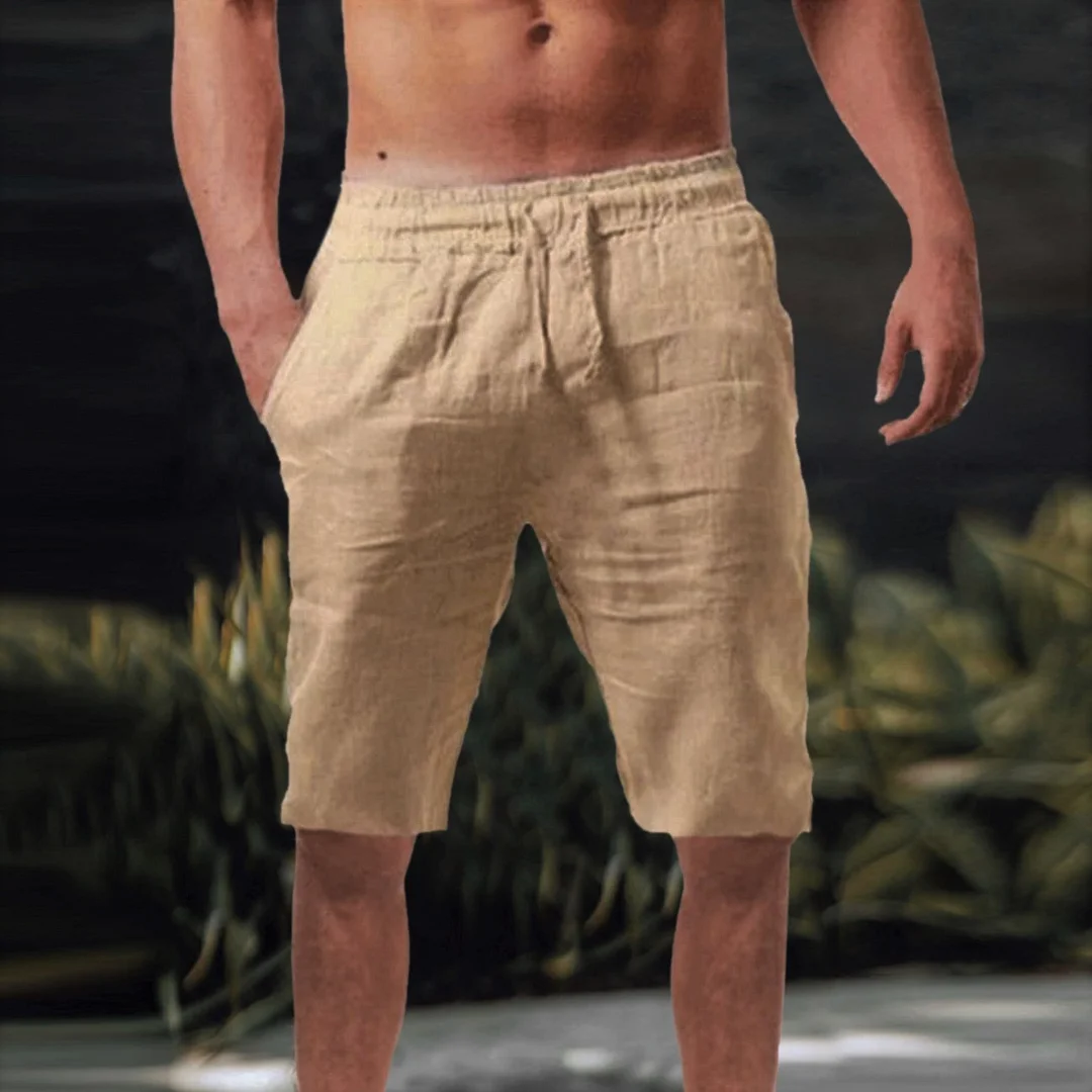 Men's Loose Linen Shorts-inspireuse