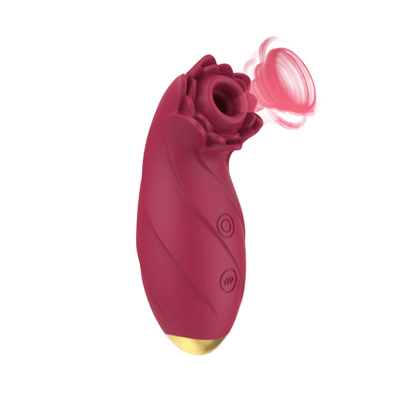 Blooming Rose Toy Sucking Vibrating Massager Wand - Rose Toy