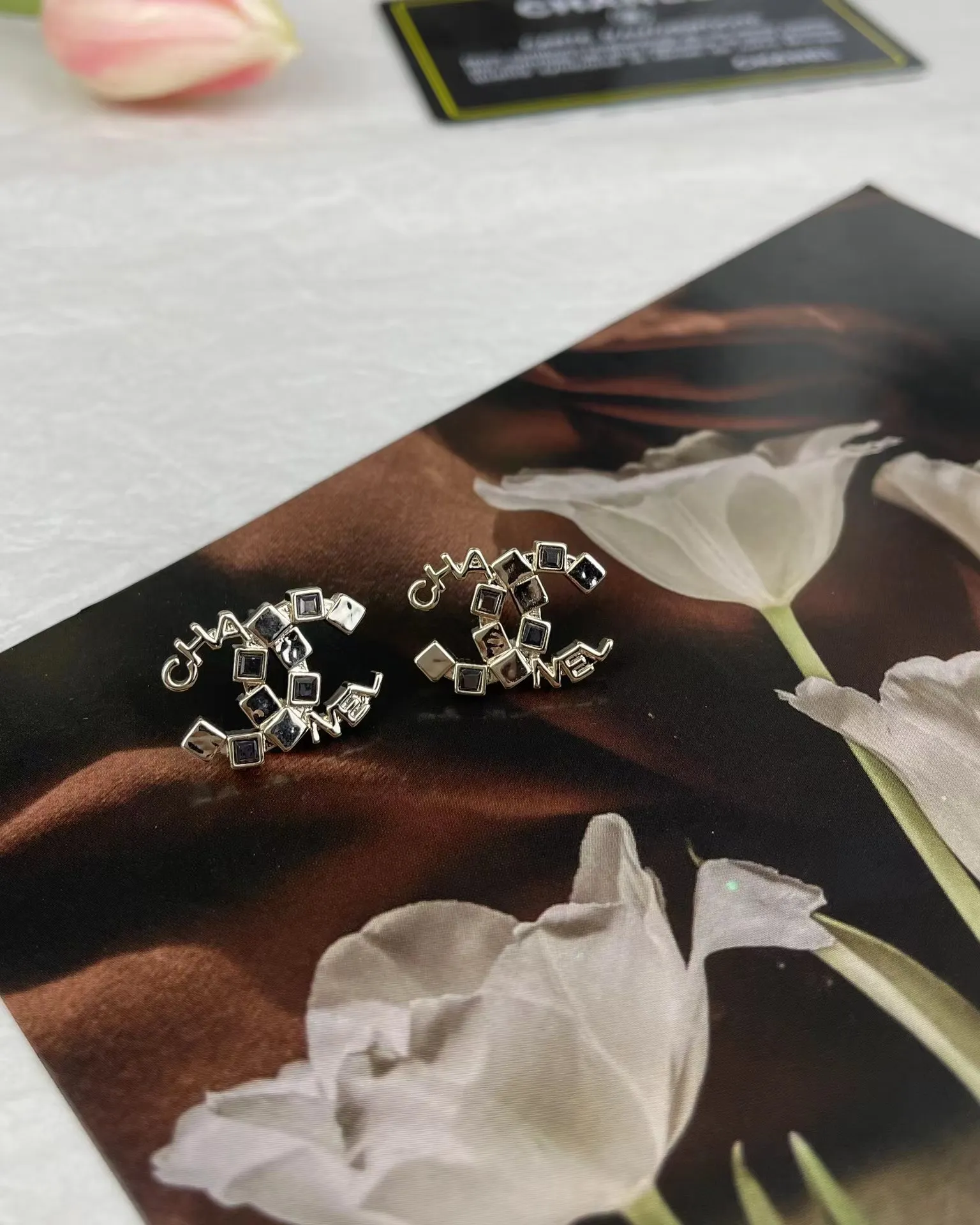 Chanel Letters Double C Earrings