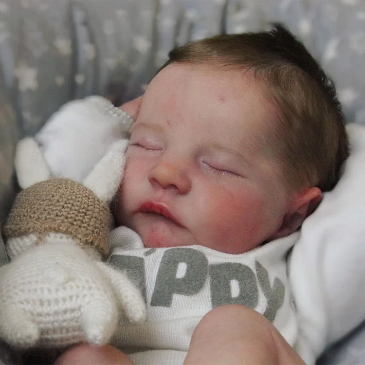 [Silicone Baby Boy] 20'' Sleeping Newborn Soft Silicone Reborn Baby Boy Dolls Cute Quncy