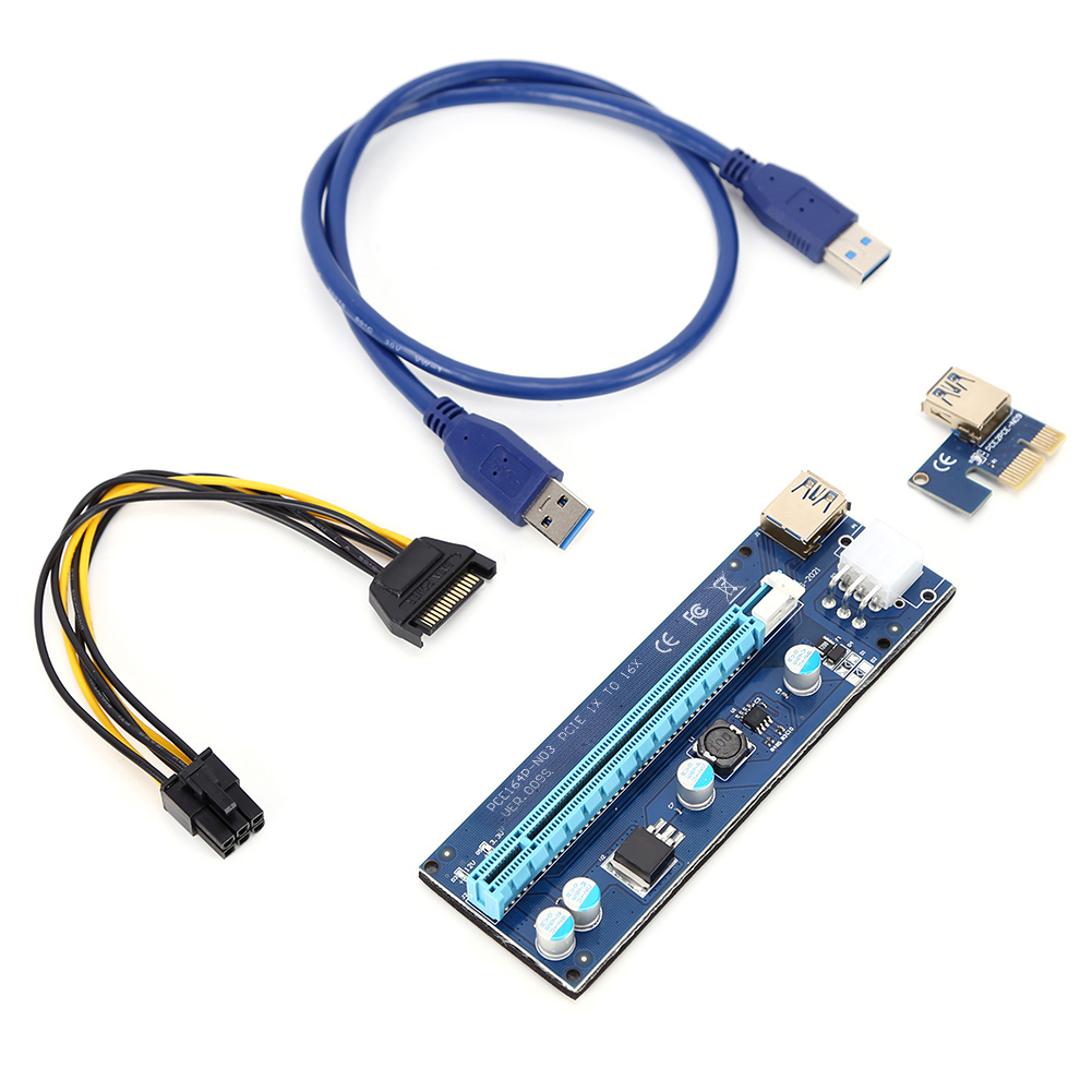 Gold-Plated PCI-E Riser Card USB 3.0 Cable PCI Express 1X to 16X Extender, 501 Original
Gold-Plated PCI-E Riser Card USB 3.0 Cable PCI Express 1X to 16X Extender, 501 Original